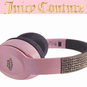 Juicy Couture Rhinestone‎ Crown Logo Wireless Headphones- Pink